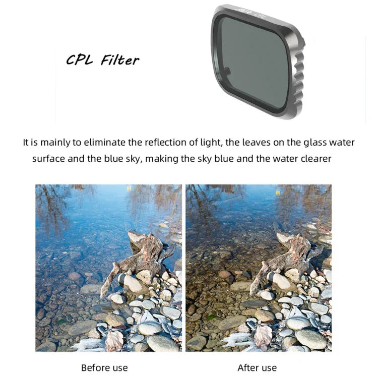 JSR KS 8 in 1 UV + CPL + ND8 + ND16 + ND32 + ND64 + STAR + NIGHT Lens Filter for DJI Air 2S, Aluminum Frame, UV + CPL + ND8 + ND16 + ND32 + ND64 + STAR + NIGHT