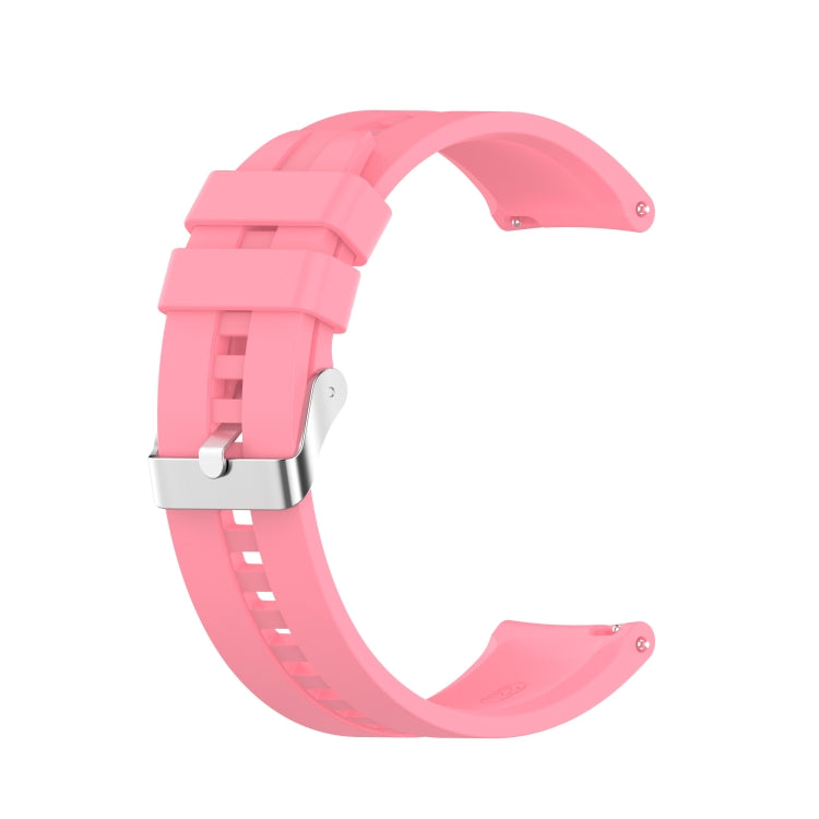 For Huawei Watch GT 2 46mm Silicone Replacement Wrist Strap Watchband, with Black Buckle, with Silver Buckle
