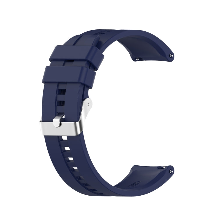 For Huawei Watch GT 2 46mm Silicone Replacement Wrist Strap Watchband, with Black Buckle, with Silver Buckle