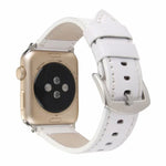 Calfskin Genuine Leather Watchband For Apple Watch Series 6 & SE & 5 & 4 40mm / 3 & 2 & 1 38mm, For Apple Watch Series 7 41mm / 6 & SE & 5 & 4 40mm / 3 & 2 & 1 38mm