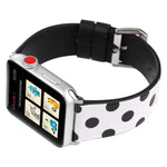 Fashion Wave Dot Series Leather Replacement Watchbands For Apple Watch Series 6 & SE & 5 & 4 40mm / 3 & 2 & 1 38mm, For Apple Watch Series 8&7 41mm / SE 2&6&SE&5&4 40mm / 3&2&1 38mm
