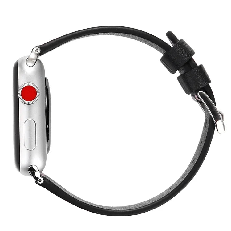 Fashion Wave Dot Series Leather Replacement Watchbands For Apple Watch Series 6 & SE & 5 & 4 40mm / 3 & 2 & 1 38mm, For Apple Watch Series 8&7 41mm / SE 2&6&SE&5&4 40mm / 3&2&1 38mm