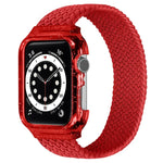 Weave Replacement Wrist Strap Watchbands with Frame For Apple Watch Series 6 & SE & 5 & 4 44mm / 3 & 2 & 1 42mm, 128mm, 135mm, 140mm, 145mm, 150mm, 155mm, 160mm, 165mm