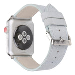 Frosted Genuine Leather Watchband For Apple Watch Series 6 & SE & 5 & 4 44mm / 3 & 2 & 1 42mm, For Apple Watch Series 7 45mm / 6 & SE & 5 & 4 44mm / 3 & 2 & 1 42mm
