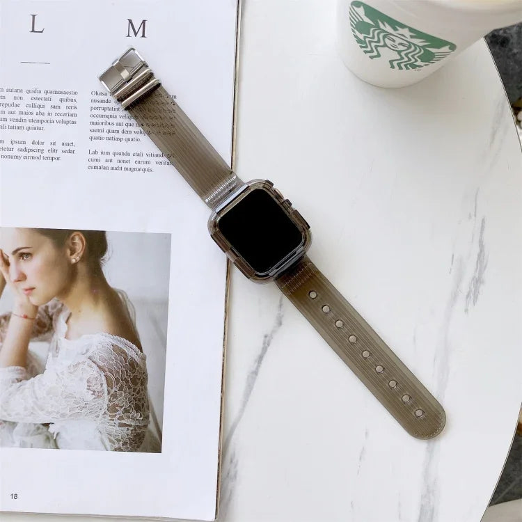 Candy Color Transparent TPU Watchband For Apple Watch Series 6 & SE & 5 & 4 40mm, For Apple Watch Series 7  41mm / & 6 & SE & 5 & 4 40mm