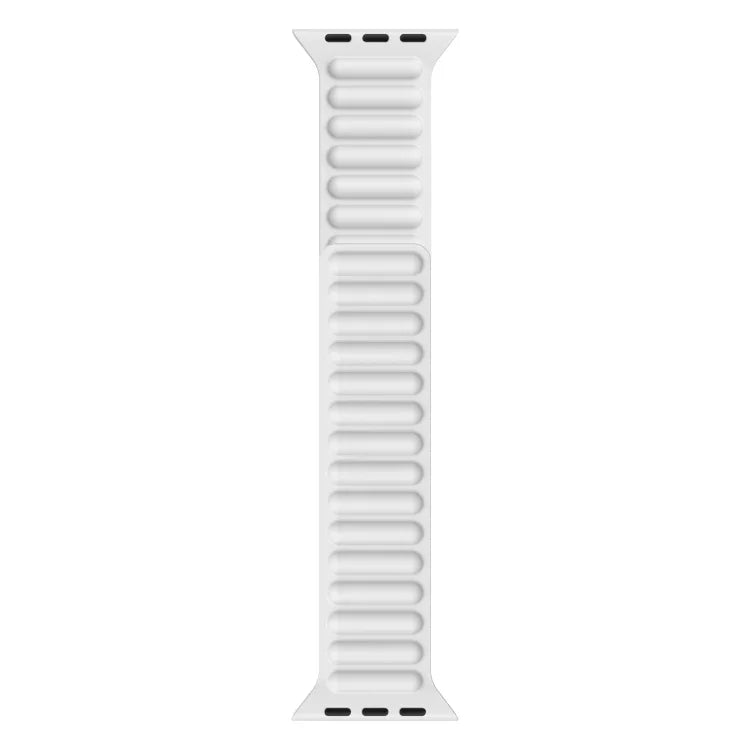 Silicone Magnetic Chain Watchband For Apple Watch Series 6 & SE & 5 & 4 40mm / 3 & 2 & 1 38mm, For Apple Watch Series 7 41mm / 6 & SE & 5 & 4 40mm / 3 & 2 & 1 38mm