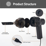 HK-6019D Portable Household Car Handheld Mini USB Vacuum Cleaner Dust Collector Cleaning Tools, HK-6019D