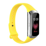 For Samsung Galaxy Fit SM-R370 Silicone Glossy Nail Button Replacement Strap Watchband