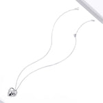 S925 Sterling Silver Heart-shaped Panda Women Nacklace Jewelry, Panda