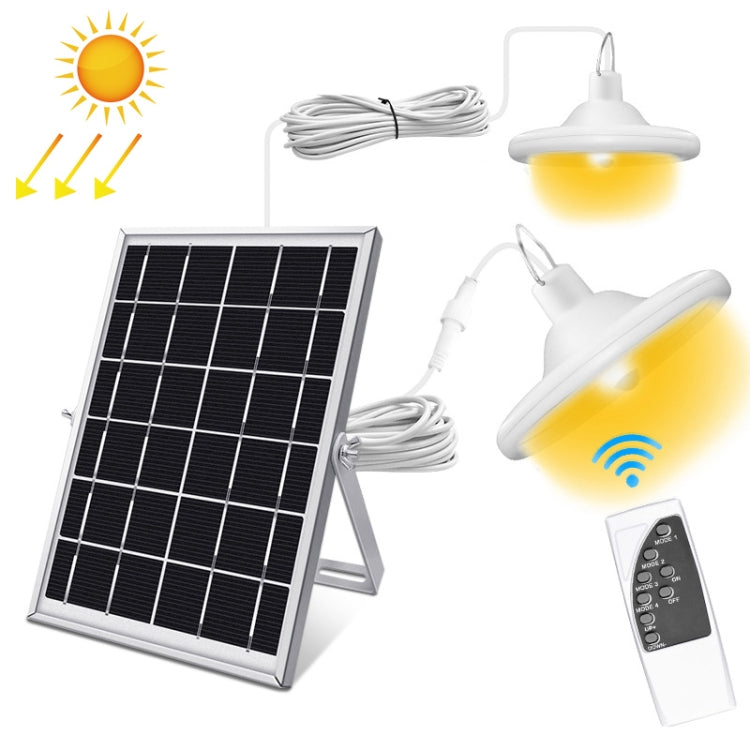 Smart Induction 2 in 1 112LEDs Solar Light Indoor and Outdoor Garden Garage LED Lamp, 2 in 1 White Light, 2 in 1 Warm Light