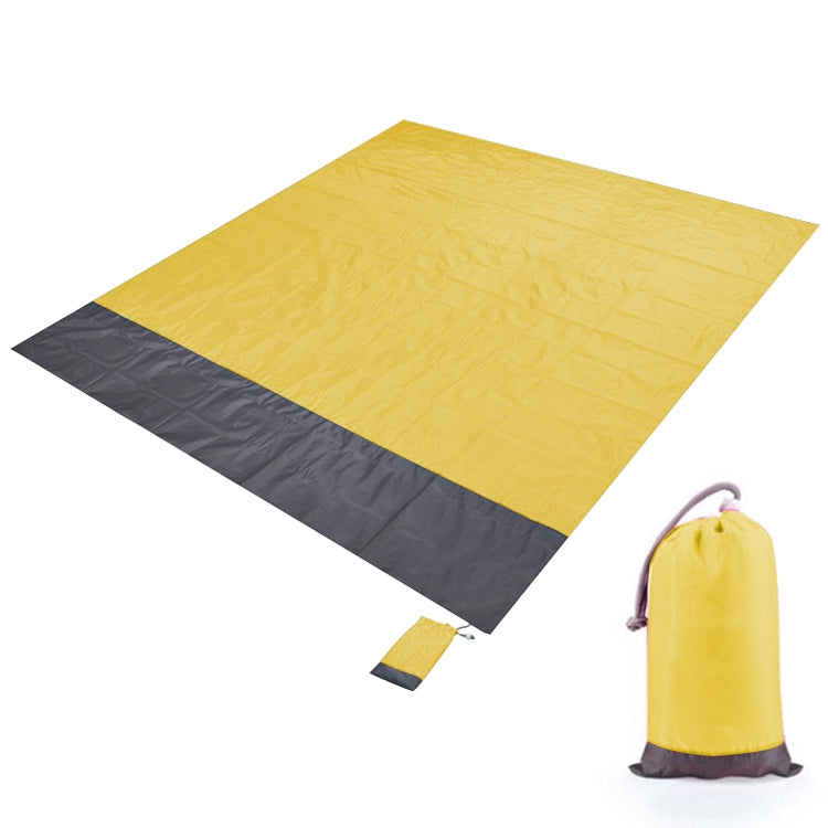 Polyester Waterproof Plaid Cloth Pocket Picnic Mat Outdoor Camping Beach Mat, Size: 2.1 x 2m