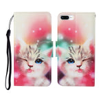 Painted Pattern Horizontal Flip Leathe Case, For iPhone 6, For iPhone 6 Plus, For iPhone 7 Plus