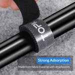4 PCS Reusable & Dividable Nylon Tie-wraps Hook and Loop Fastener Cable Ties, 1m