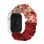 Butterfly Pattern Hair Ring Cloth Watch Strap, For Apple Watch Ultra 49mm / Series 8&7 45mm / SE 2&6&SE&5&4 44mm / 3&2&1 42mm, For Apple Watch Series 8&7 41mm / SE 2&6&SE&5&4 40mm / 3&2&1 38mm                                                            ...