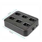 RETEVIS RTC777 Six-Way Walkie Talkie Charger for Retevis H777,, RTC777 AU Plug, RTC777 US Plug, RTC777 EU Plug, RTC777 UK Plug