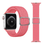 Buckle Braided Elastic Strap Watch Band For Apple Watch Series 9&8&7 41mm / SE 3&SE 2&6&SE&5&4 40mm / 3&2&1 38mm(Rainbow Color), For Apple Watch Series 8&7 41mm / SE 2&6&SE&5&4 40mm / 3&2&1 38mm                                                          ...