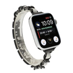 Small Waist Seven Beads Stainless Steel Strap Watchband For Apple Watch Series 6 & SE &, For Apple Watch Ultra 49mm / Series 8&7 45mm / SE 2&6&SE&5&4 44mm / 3&2&1 42mm, For Apple Watch Series 8&7 41mm / SE 2&6&SE&5&4 40mm / 3&2&1 38mm                  ...