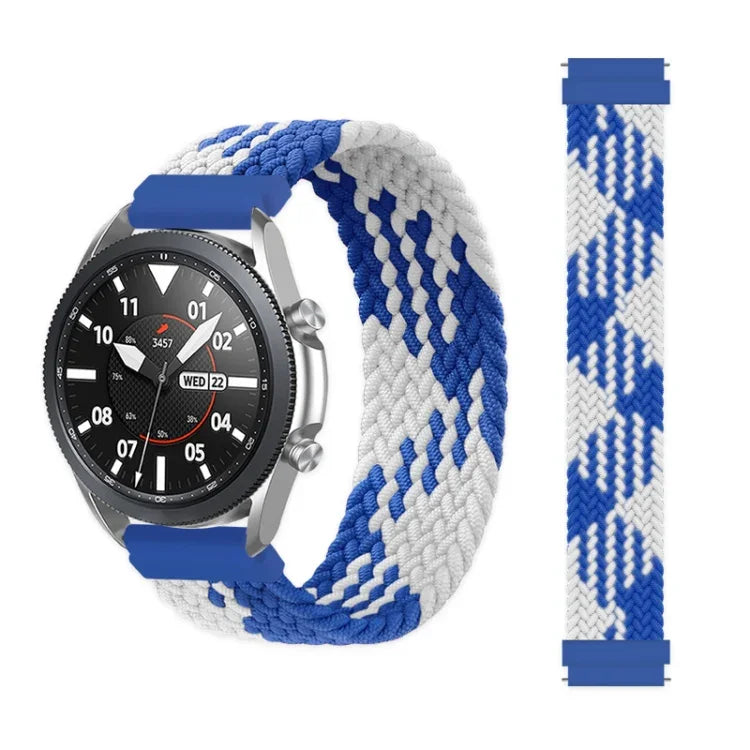 For Samsung Galaxy Watch 42mm Adjustable Nylon Braided Elasticity Replacement Strap Watchband, 165mm