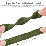 For Samsung Galaxy Watch 42mm Adjustable Nylon Braided Elasticity Replacement Strap Watchband, 165mm