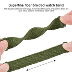 For Samsung Galaxy Watch 3 41mm Adjustable Nylon Braided Elasticity Replacement Strap Watchband, 125mm, 135mm, 145mm, 155mm