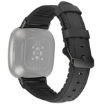 Leather + Silicone Replacement Strap Watchband, For Fitbit Versa 3