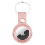 For AirTag 2nd Gen / AirTag 1st Gen Shockproof Anti-scratch Leather Protective Case Cover with Hang Loop Key Chain