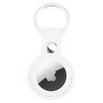 For AirTag 2nd Gen / AirTag 1st Gen Shockproof Anti-scratch Leather Protective Case Cover with Hang Loop Key Chain