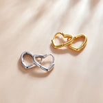 S925 Sterling Silver Heart-shaped Hollow Ear Stud Women Earrings, Heart-shaped Hollow(Gold), Heart-shaped Hollow(Silver)