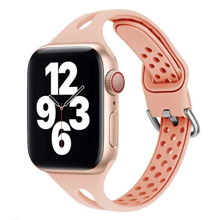 Silicone Replacement Watchbands For Apple Watch Series, 7 45mm / 6 & SE & 5 & 4 44mm / 3 & 2 & 1 42mm, 7 41mm / 6 & SE & 5 & 4 40mm / 3 & 2 & 1 38mm