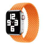 Metal Head Braided Nylon Solid Color Replacement Strap Watchband For Apple Watch Series 6 & SE & 5 & 4 40mm / 3 & 2 & 1 38mm, L 155mm