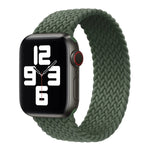 Metal Head Braided Nylon Solid Color Replacement Strap Watchband For Apple Watch Series 6 & SE & 5 & 4 44mm / 3 & 2 & 1 42mm, L 165mm