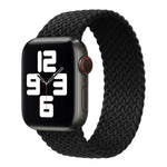 Metal Head Braided Nylon Solid Color Replacement Strap Watchband For Apple Watch Series 6 & SE & 5 & 4 44mm / 3 & 2 & 1 42mm, L 165mm