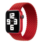 Metal Head Braided Nylon Solid Color Replacement Strap Watchband For Apple Watch Series 6 & SE & 5 & 4 44mm / 3 & 2 & 1 42mm, L 165mm