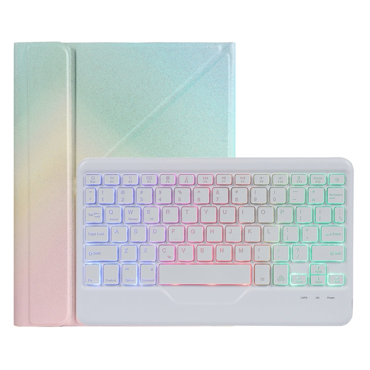 B011S Splittable Backlight Bluetooth Keyboard Leather Case with Triangle Holder & Pen Slot, For iPad 9.7 2018 & 2017 / Pro 9.7 / Air 2, For iPad 10.2 2020 & 2019 / Pro 10.5 inch / Air 3 10.5 inch                                                         ...