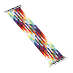Rainbow Braided Single Loop Replacement Watchbands, Size: L 155mm For Apple Watch Series 6 & SE & 5 & 4 40mm / 3 & 2 & 1 38mm, L 155mm 40mm / 38mm