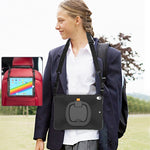 Silicone + PC Protective Case with Holder & Shoulder Strap, For iPad Pro 10.5 2017 / Air 10.5 2019