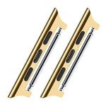 2 PCS Watchbands Stainless Steel Acoustic Ear Connector, Width: 20mm For Apple Watch Series 6 & SE & 5 & 4 40mm / 3 & 2 & 1 38mm, Width: 20mm For Apple Watch 40mm / 38mm