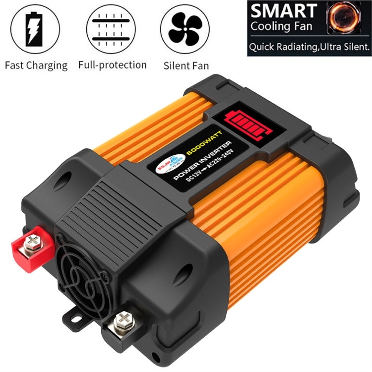 Little Wasp 12V to 220V 6000W Car Power Inverter with LED Display & Dual USB, 12V to 220V 6000W