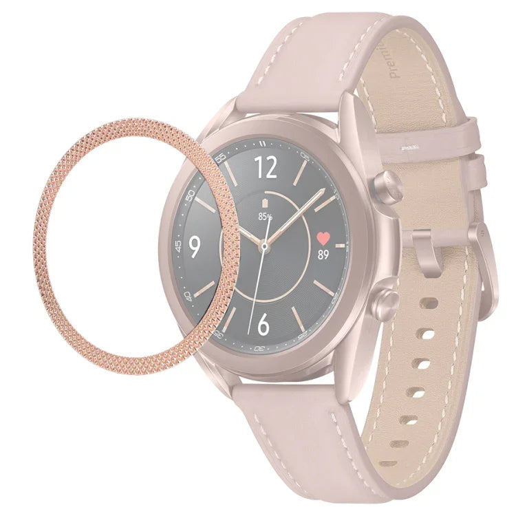 Smart Watch Rhombus Texture Bezel Ring, For Samsung Galaxy Watch 3 41mm, For Samsung Galaxy Watch 3 45mm