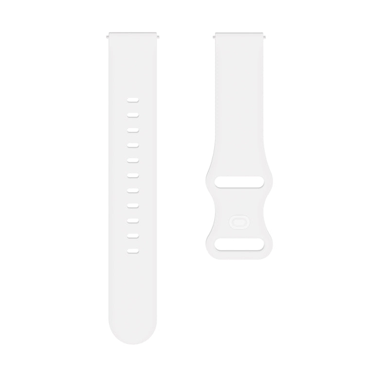 For Garmin Venu / Samsung Galaxy Watch Active 2 Universal Inner Back Buckle Perforation Silicone Replacement Strap Watchband, 20mm, 22mm