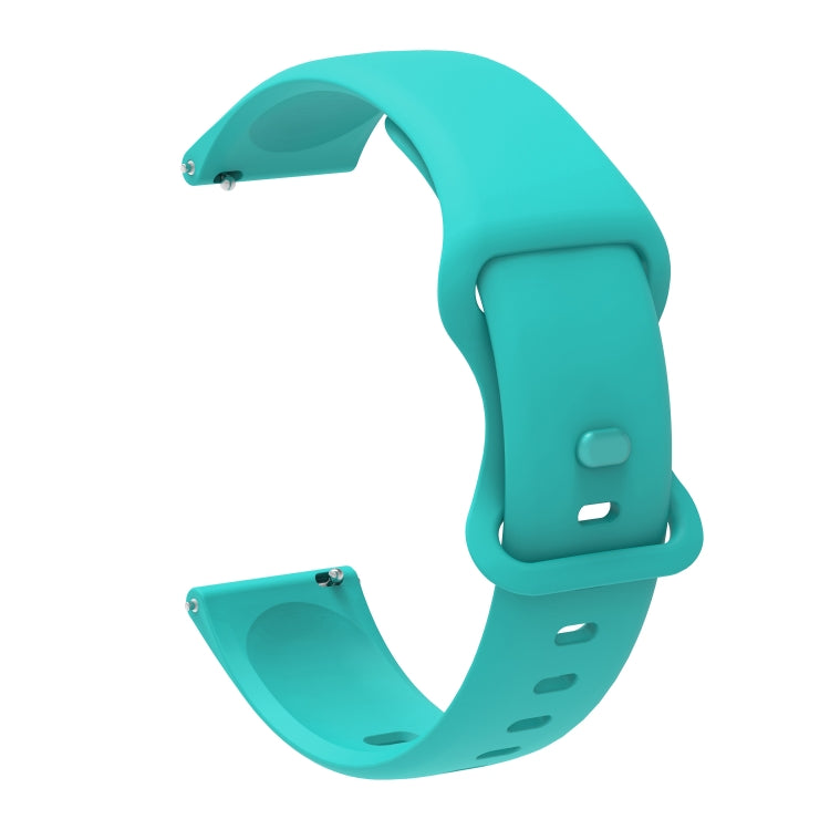 For Garmin Venu / Samsung Galaxy Watch Active 2 Universal Inner Back Buckle Perforation Silicone Replacement Strap Watchband, 20mm, 22mm