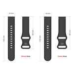 For Garmin Venu / Samsung Galaxy Watch Active 2 Universal Inner Back Buckle Perforation Silicone Replacement Strap Watchband, 20mm, 22mm