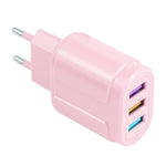13-222 QC3.0 USB + 2.1A Dual USB Ports Macarons Travel Charger,, EU Plug, US Plug