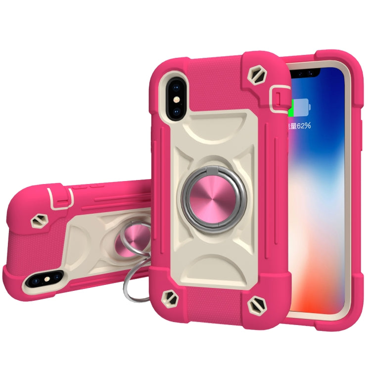 Shockproof Silicone + PC Protective Case with Dual-Ring Holder, For iPhone XS Max, For iPhone 11, For iPhone 11 Pro Max, For iPhone 12 mini