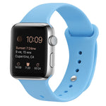 Silicone Replacement Strap Watchband For Apple Watch Series, 7 41mm / 6 & SE & 5 & 4 40mm / 3 & 2 & 1 38mm, 7 45mm / 6 & SE & 5 & 4 44mm / 3 & 2 & 1 42mm