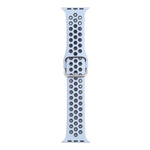 Metal Buckle Silicone Replacement Watchband For Apple Watch Series, 7 41mm / 6 & SE & 5 & 4 40mm / 3 & 2 & 1 38mm, 7 45mm / 6 & SE & 5 & 4 44mm / 3 & 2 & 1 42mm