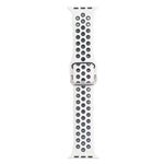 Metal Buckle Silicone Replacement Watchband For Apple Watch Series, 7 41mm / 6 & SE & 5 & 4 40mm / 3 & 2 & 1 38mm, 7 45mm / 6 & SE & 5 & 4 44mm / 3 & 2 & 1 42mm