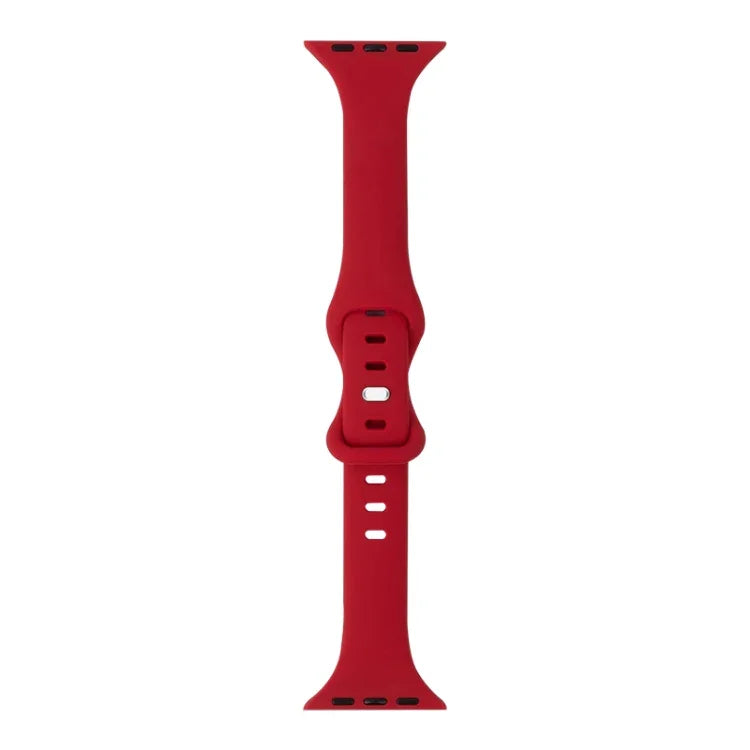 Slimming 8-buckle Silicone Replacement Strap Watchband, For Apple Watch Series 7  41mm / & 6 & SE & 5 & 4 40mm, For Apple Watch Series  7  45mm / & 6 & SE & 5 & 4 44mm