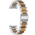 Three-beads Steel + Resin Replacement Strap Watchband, For Samsung Smart Watch 20mm, For Samsung Smart Watch 22mm