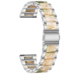 Three-beads Steel + Resin Replacement Strap Watchband, For Samsung Smart Watch 20mm, For Samsung Smart Watch 22mm